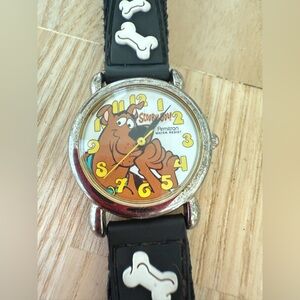 Vintage Armitron Scooby doo black nylon strap watch NEW BATTERY
